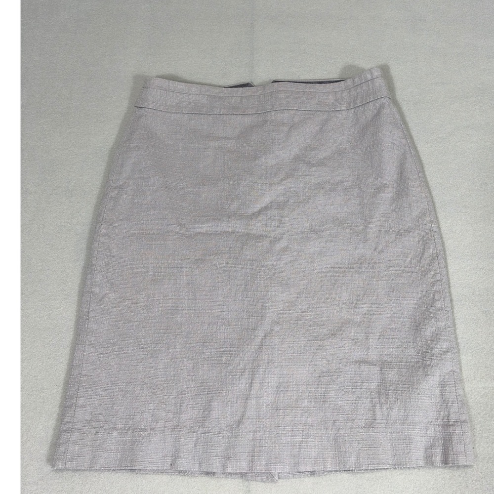 J.Crew Womens Lavender Gray Textured Cotton Blend Pencil Skirt Size 4 RN 77388 - Picture 1 of 6